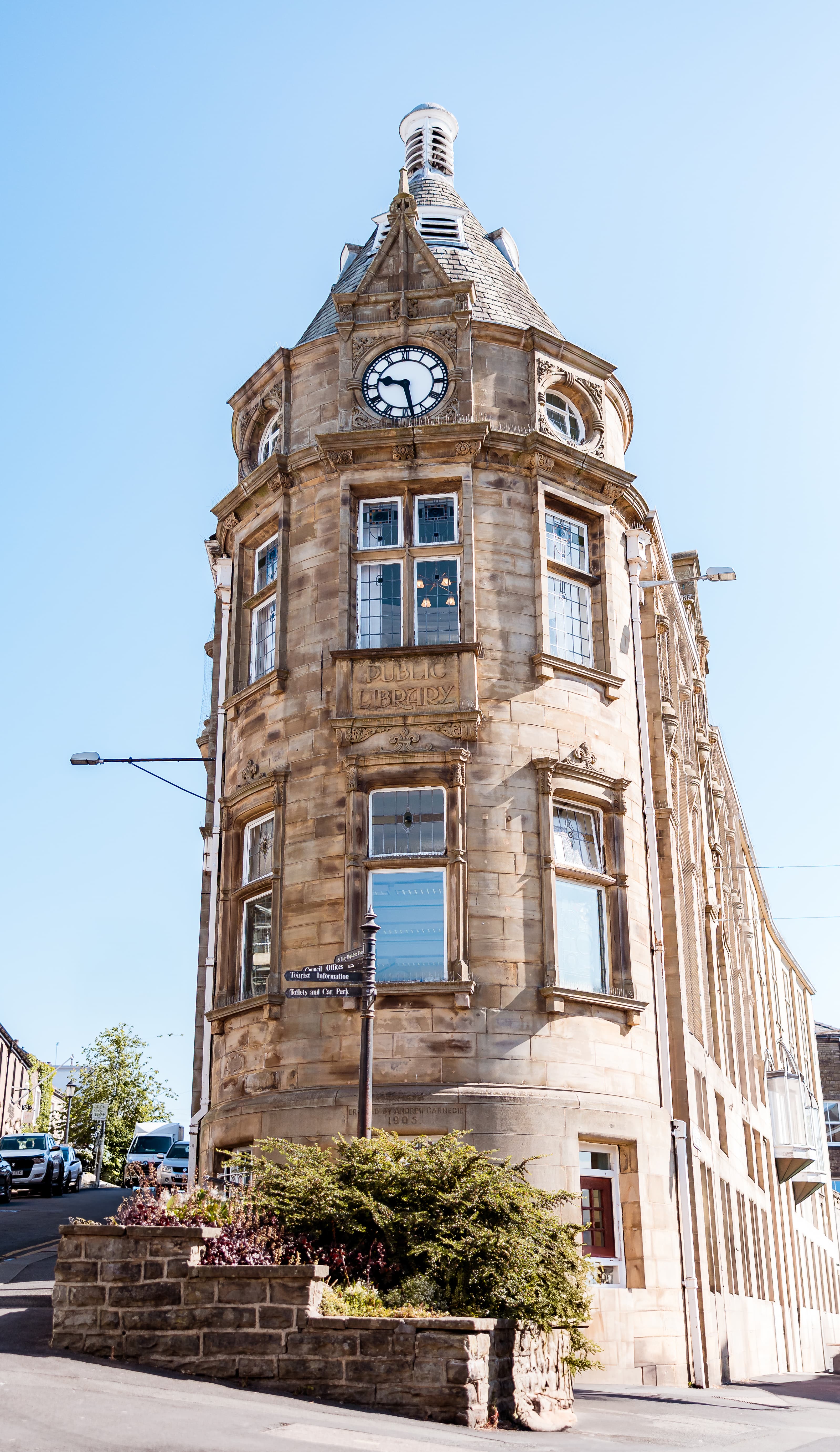 The front of Clitheroe Public Library taken by Victoria J Photography